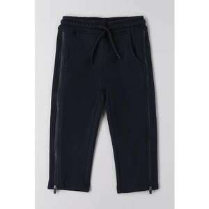 Pantaloni de trening din amestec de bumbac cu snur - Albastru ultramarin imagine