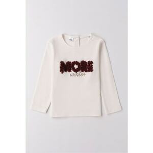 Bluza de bumbac cu model text - Alb imagine