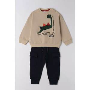 Trening cu pantaloni cargo cu snur - Albastru ultramarin/Maro nisip imagine