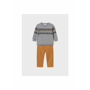 Compleu pulover si pantaloni Baieti - 303270476 - Bumbac - Maro imagine