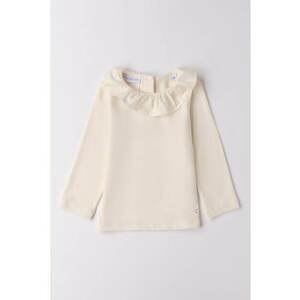 Bluza cu guler cu volane - Alb fildes imagine