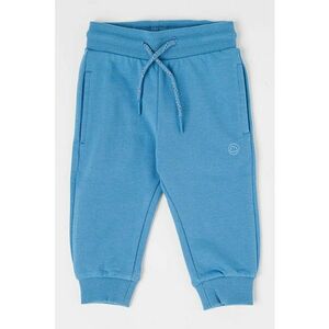 Pantaloni de trening din amestec de bumbac cu snur - Albastru prafuit imagine