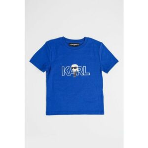 Tricou de bumbac cu imprimeu logo - Albastru imagine