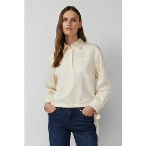 Bluza polo cu terminati ajustabila - Crem imagine
