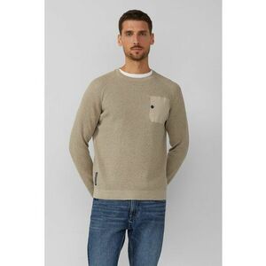 Pulover cu decolteu la baza gatului si maneci raglan - Maro deschis imagine