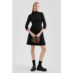 Rochie evazata cu decupaj - Negru imagine