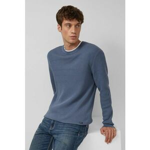 Pulover regular fit de bumbac - Albastru prafuit imagine