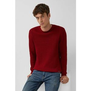 Pulover regular fit de bumbac - Rosu inchis imagine