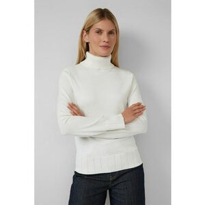 Pulover cu guler inalt - Alb imagine