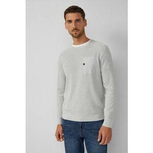 Pulover cu decolteu la baza gatului si maneci raglan - Gri deschis imagine