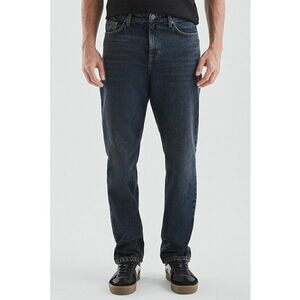 Blugi regular fit cu talie medie - Bleumarin imagine
