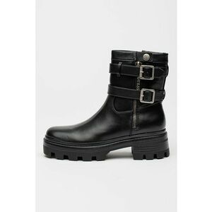 Ghete de piele ecologica cu barete decorative - Negru imagine