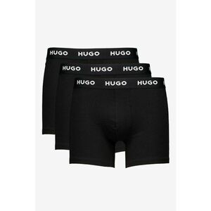 Set de boxeri din amestec de bumbac - 3 perechi - Negru/Negru stins imagine