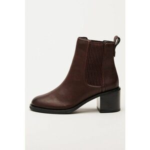 Botine Chelsea de piele Chamberly - Caramel imagine