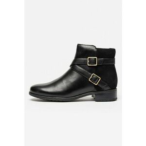 Botine din piele si piele intoarsa Havisham - Negru imagine
