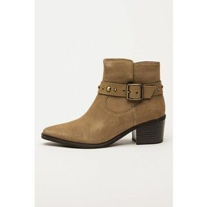Botine de piele intoarsa cu varf ascutit Morzine - Maro taupe imagine