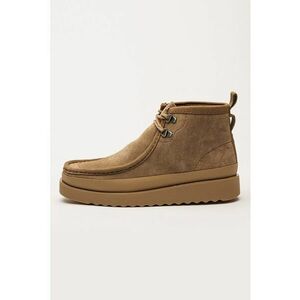 Ghete chukka de piele intoarsa Wallabee - Maro taupe deschis imagine