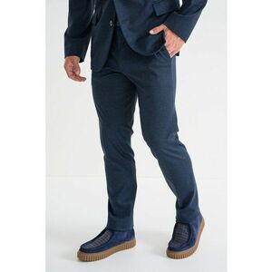 Pantaloni uni regular fit - Albastru inchis imagine