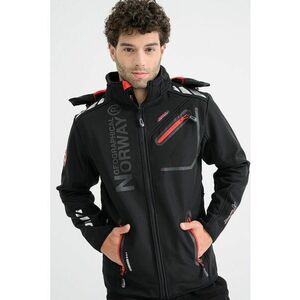 Jacheta cu fermoar si gluga Royaute - Rosu/Negru imagine