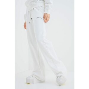 Pantaloni de trening relaxed-fit cu buzunare laterale - Negru stins/Alb murdar imagine