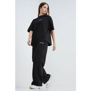 Pantaloni de trening relaxed-fit cu buzunare laterale - Negru imagine