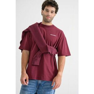 Tricou lejer din bumbac cu logo - Rosu inchis imagine