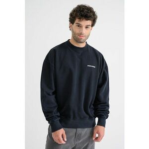 Bluza de trening cu maneci cazute si croiala lejera - Negru stins imagine