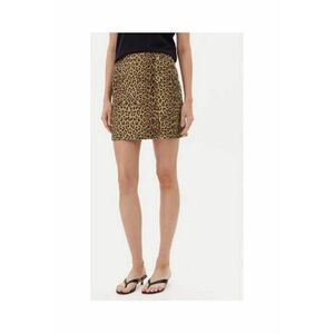 Fusta cu print leopard - Maro imagine