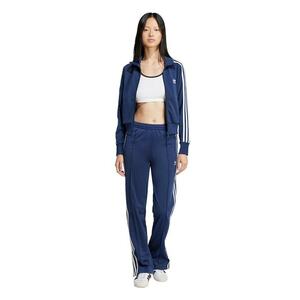 Bluza de trening crop cu fermoar si dungi Firebird - Albastru indigo imagine