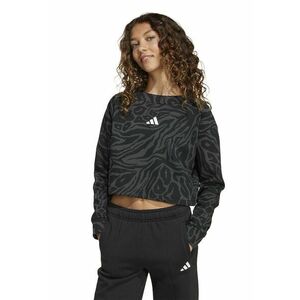 Bluza crop cu imprimeu - Gri antracit imagine