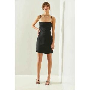 Rochie mini - HiCCUP - satin - negru imagine