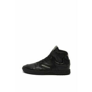Pantofi sport mid-high de piele ecologica si material textil imagine