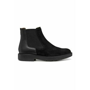Ghete Chelsea de piele si piele intoarsa - Negru imagine