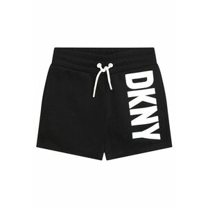 Pantaloni scurti cu talie inalta si imprimeu logo - Alb/Negru imagine