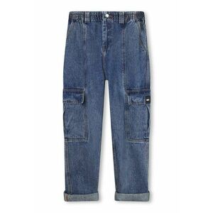 Blugi cargo drepti - Albastru imagine