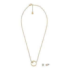 Set de colier si cercei decorati cu zirconia - Auriu imagine