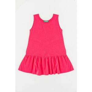 Rochie cu volane in partea inferioara - fara maneci - Fucsia imagine