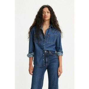 Camasa lejera din denim Teodora - Bleumarin imagine