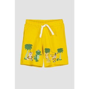 Pantaloni scurti de bumbac cu imprimeu - Galben sofran imagine