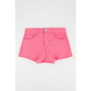 Pantaloni scurti din denim cu terminatii nefinisate - Roz imagine