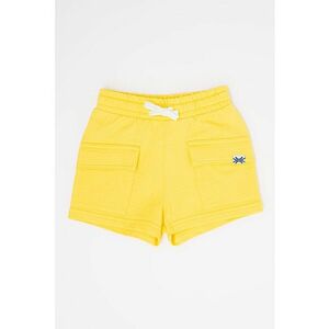 Pantaloni scurti cu snur si buzunare - Galben imagine