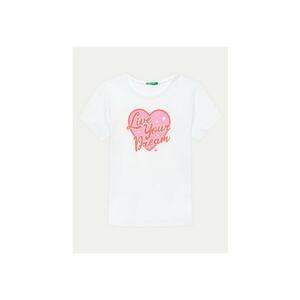 Tricou fete - 303817954 - Bumbac - Alb - Alb imagine