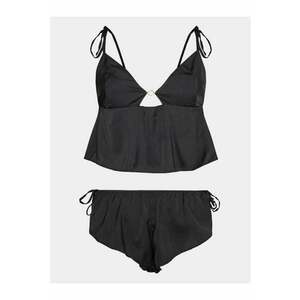 Pijama dama - 302999491 - Poliester - Negru - Negru imagine