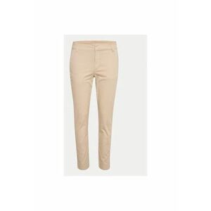 Pantaloni dama - 304374555 - Bumbac - Bej - Bej imagine