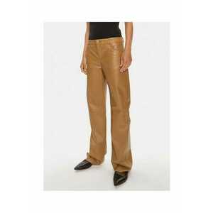 Pantaloni dama - 304005251 - Piele naturala - Maro - Maro imagine
