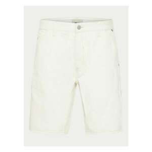 Pantaloni scurti barbati - 303530440 - Bumbac - Alb - Alb imagine