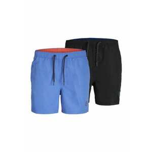 Set 2 perechi pantalonide baie barbati - Poliester - Negru - Albastru - Negru/Albastru imagine