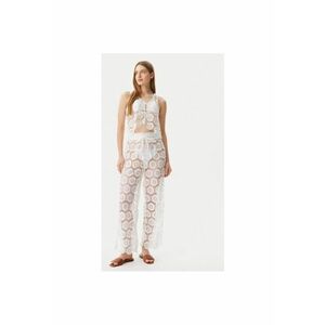 Pantaloni dama - 304991516 - Poliester - Alb - Alb imagine