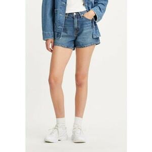 Blugi scurti mom fit 80's - Albastru imagine