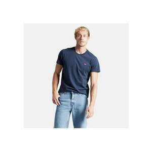 Tricou barbati albastru - bumbac - potrivire regulata - decolteu rotund - imagine